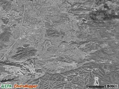 Poway satellite photo by USGS