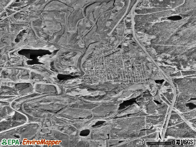 Eveleth satellite photo by USGS