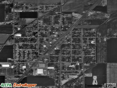 Shelley satellite photo by USGS
