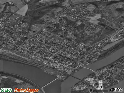 Northumberland satellite photo by USGS