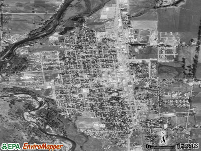 Hamilton satellite photo by USGS