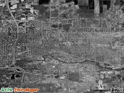 East Lansing satellite photo by USGS