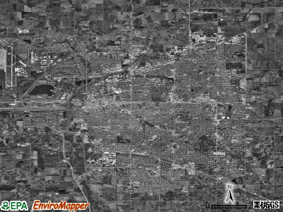 Lincoln satellite photo by USGS