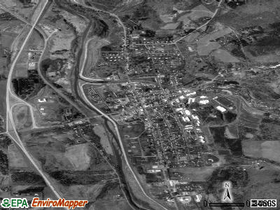 Mansfield satellite photo by USGS