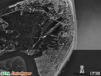 Tybee Island satellite photo by USGS
