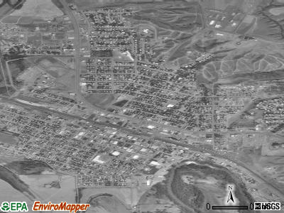 Glasgow satellite photo by USGS