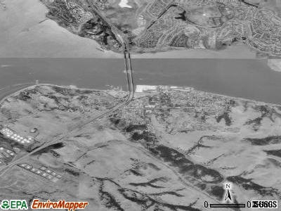 Crockett satellite photo by USGS