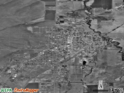 Burns satellite photo by USGS