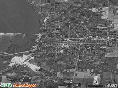 Hamilton satellite photo by USGS