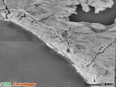 Cayucos satellite photo by USGS