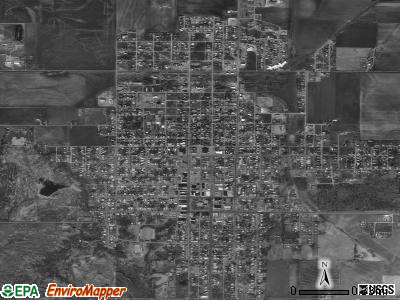 Mangum satellite photo by USGS