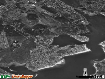 Wareham Center satellite photo by USGS
