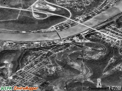 Brownsville satellite photo by USGS