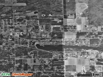 Lake Wazeecha satellite photo by USGS