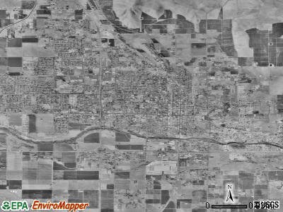 Porterville satellite photo by USGS