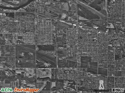 Calumet City satellite photo by USGS