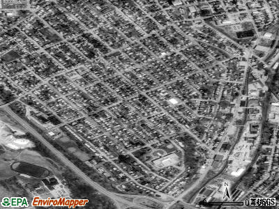 Southwest Greensburg satellite photo by USGS