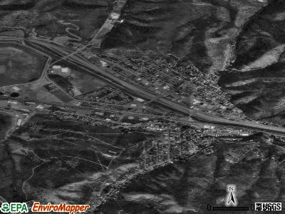 Kellogg satellite photo by USGS