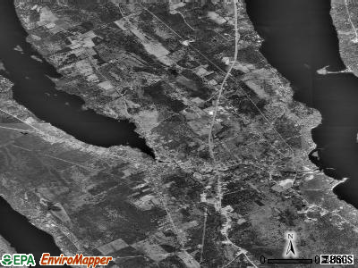 Bridgton satellite photo by USGS