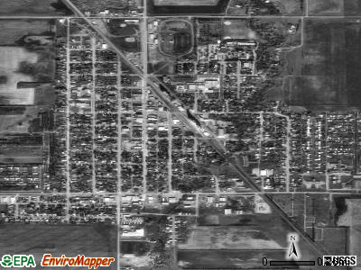 Bottineau satellite photo by USGS