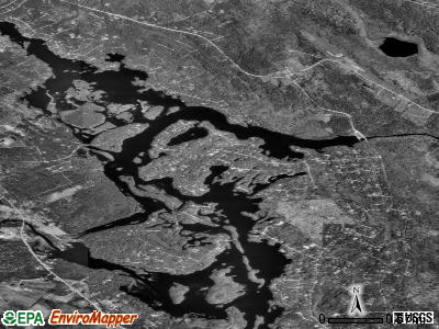 Lake Arrowhead satellite photo by USGS