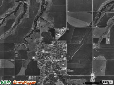 Hinton satellite photo by USGS