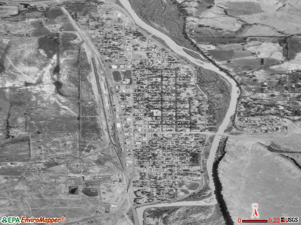 Greybull satellite photo by USGS 
