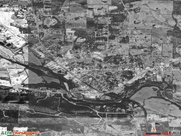 Glenwood satellite photo by USGS 