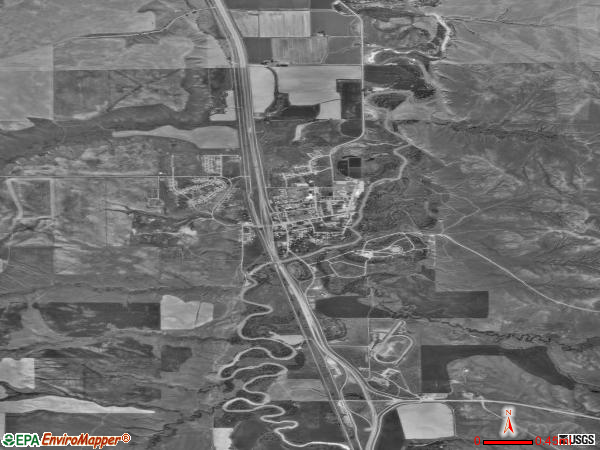 Crow Agency satellite photo by USGS 