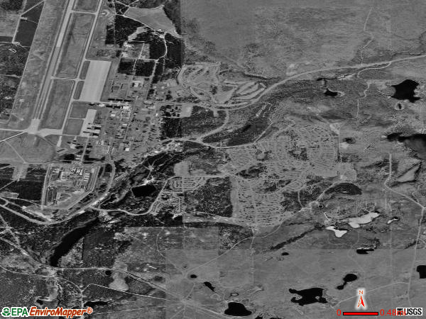 K. I. Sawyer AFB satellite photo by USGS 