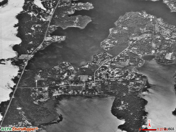 Dunes City satellite photo by USGS 