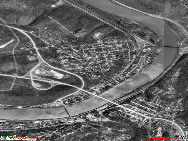 West Brownsville satellite photo by USGS 
