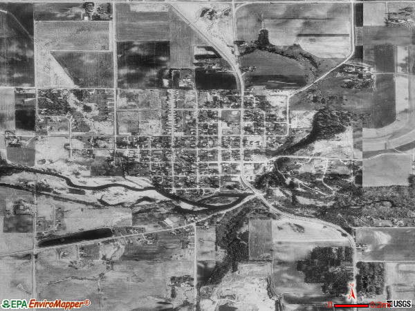 Mantorville satellite photo by USGS 