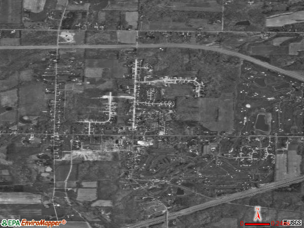 Westfield Center satellite photo by USGS 