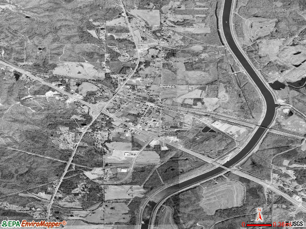 Burnsville satellite photo by USGS 