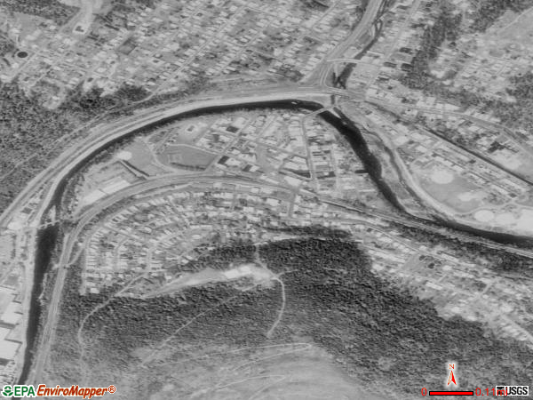 Piedmont satellite photo by USGS 