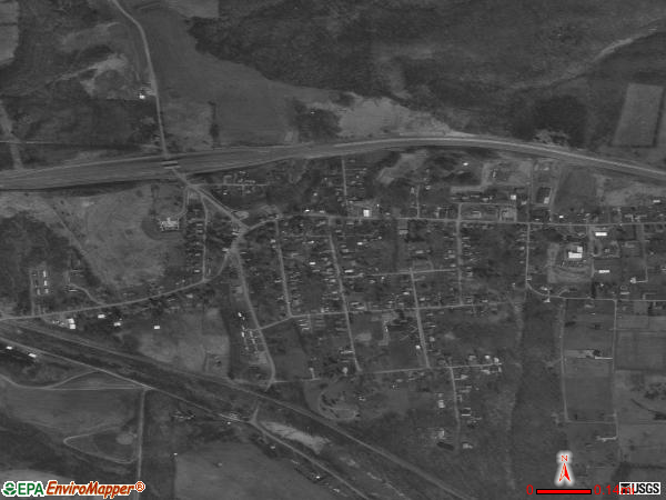 Hopedale satellite photo by USGS 