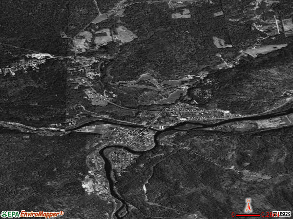 Au Sable Forks satellite photo by USGS 
