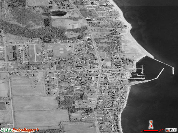 Port Sanilac satellite photo by USGS 