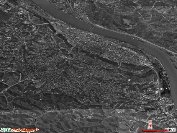 Ashland satellite photo by USGS 