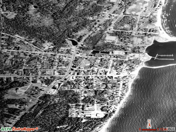 Harrisville satellite photo by USGS 