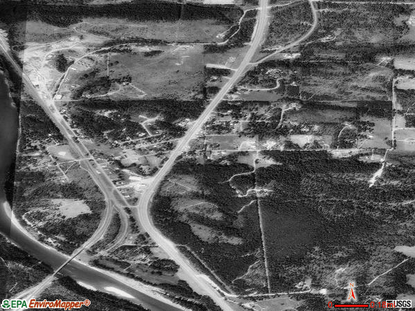 Coram satellite photo by USGS 