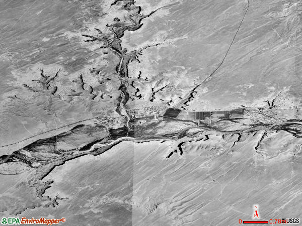 Bluff satellite photo by USGS 