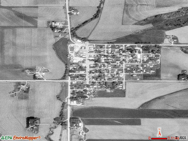Farmersburg satellite photo by USGS 