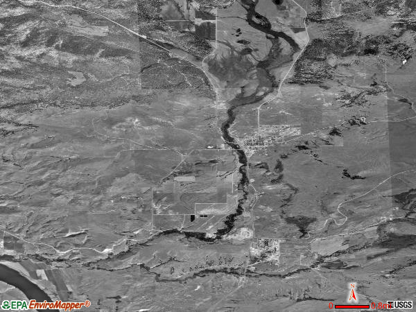 Nespelem Community satellite photo by USGS 