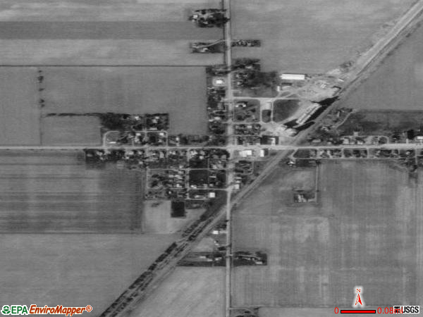 Custar satellite photo by USGS 