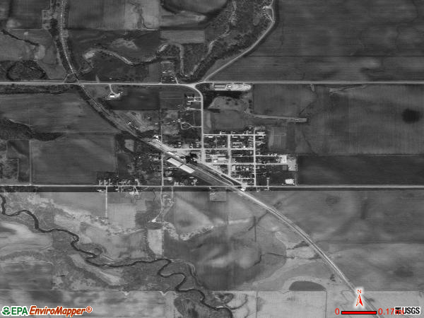 Woolstock satellite photo by USGS 