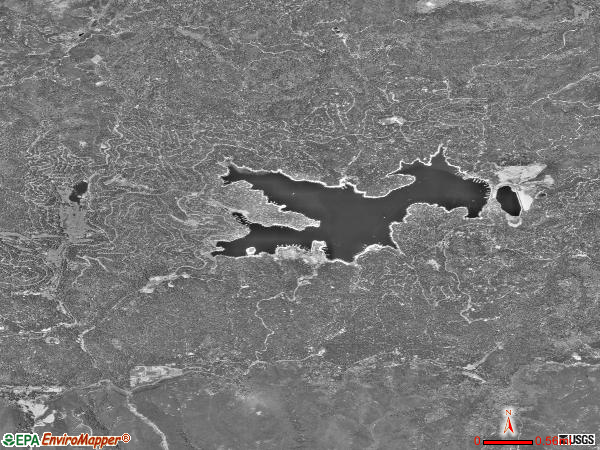 Lake Arrowhead satellite photo by USGS 