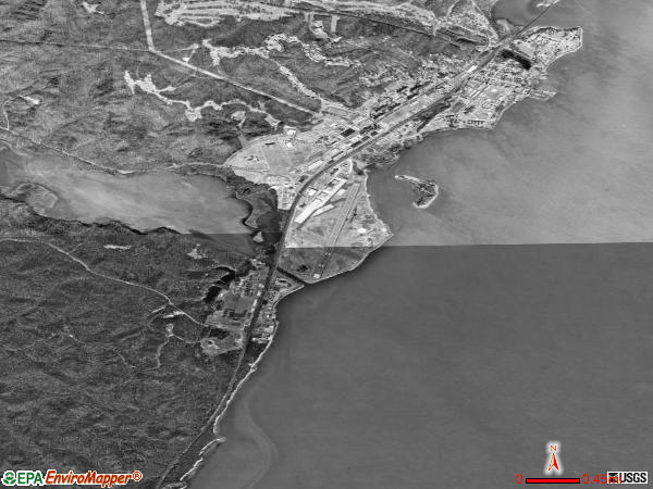 Quantico Station satellite photo by USGS 