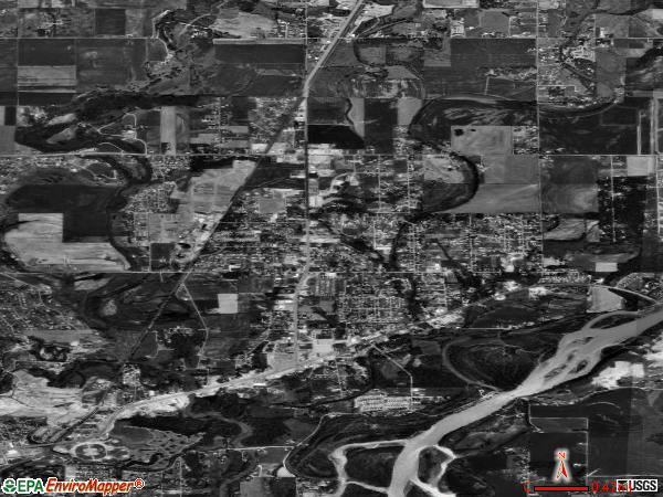 Evergreen satellite photo by USGS 